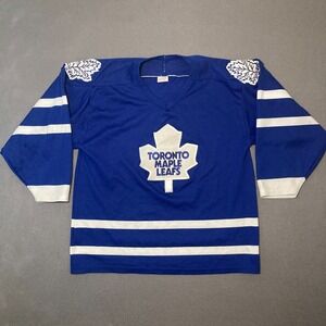 Vintage CCM Maska Toronto Maple Leafs Blue Hockey Jersey Men's Large